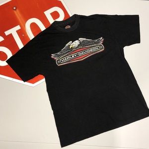 Vintage 🦅 over the Harley sign single stitched